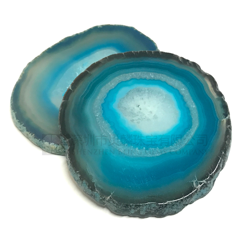 blue agate coasters