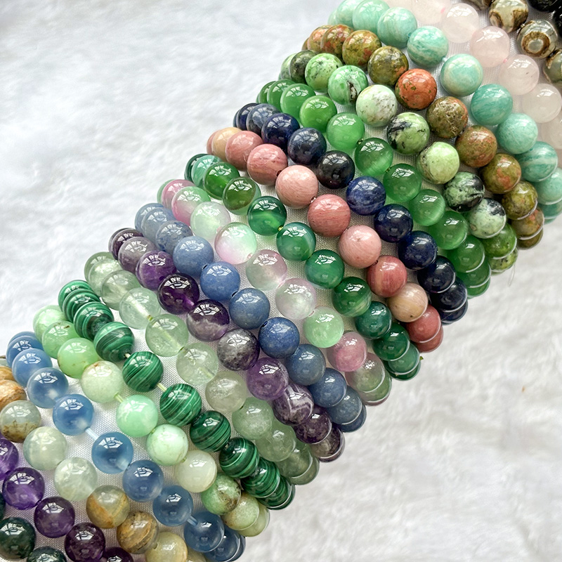 8mm Natural Gemstone Beaded Stretch Bracelets For Women And Men