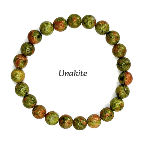 Natural Unakite Beaded Bracelets