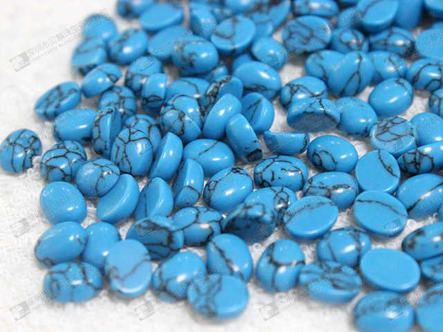 Synthetic Blue Turquoise Round oval cabochons Loose Stone 8x10mm 人造松