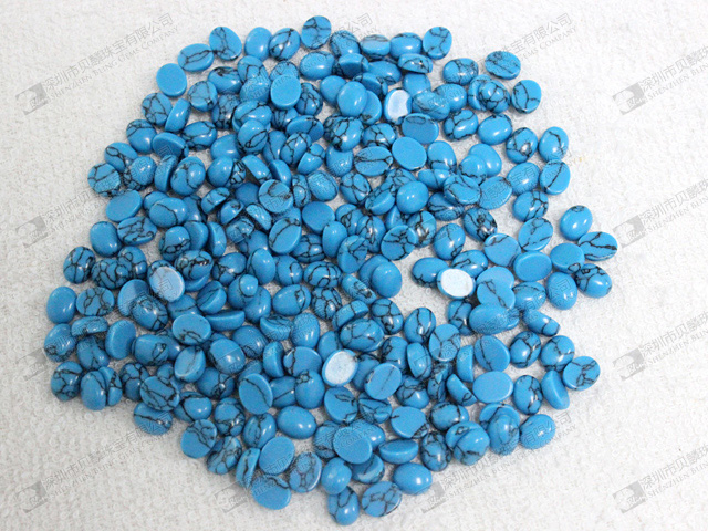 Synthetic Blue Turquoise Round oval cabochons Loose Stone 8x10mm 人造松