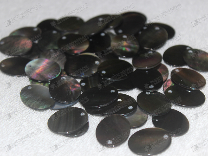 17x21mm natural black MOP oval discs for sale 黑貝旦形薄片