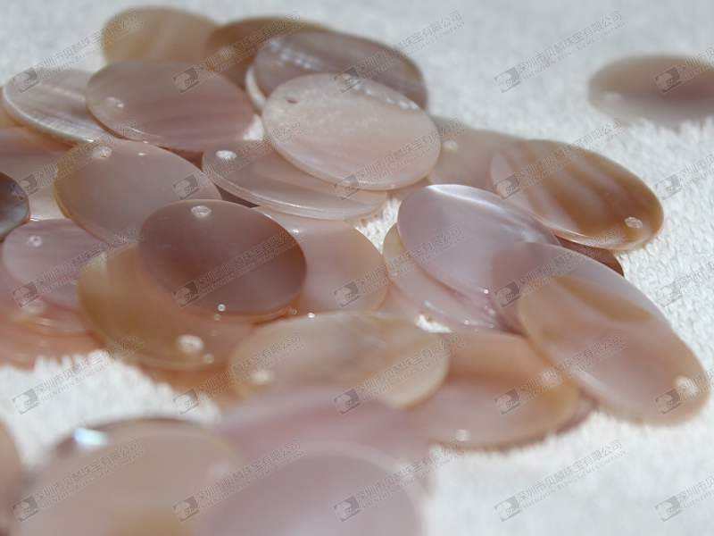 17x21mm pink MOP oval discs wholesale 粉貝旦形薄片