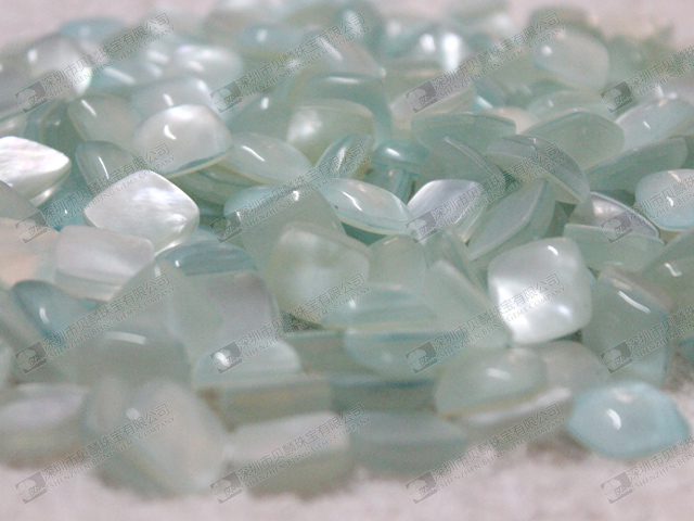 Blue MOP shell+Crystal quartz cushion cabochons wholesale,14mm stone doublets