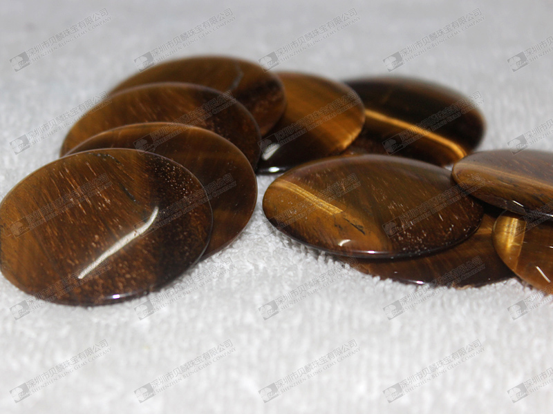 Natural tiger eye stone dome cabochons 虎眼石