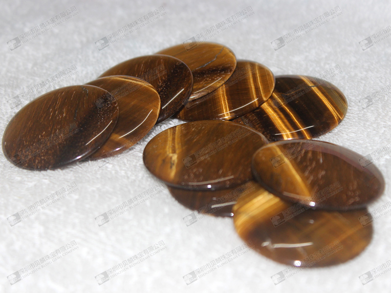 Natural tiger eye stone dome cabochons 虎眼石