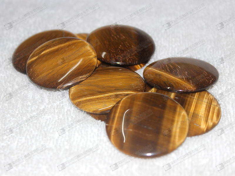 Natural tiger eye stone dome cabochons 虎眼石