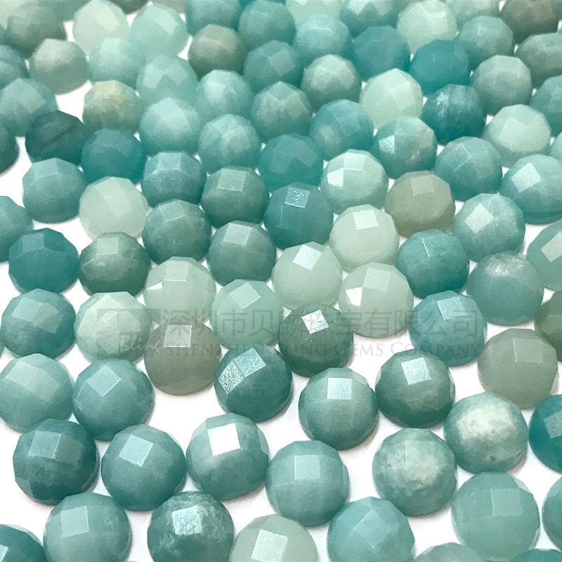 Faceted amazonite stones,blue gemstone loose beads « Bling gems Co.,Ltd ...