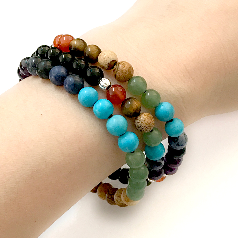 Handmade beaded bracelet 7 color chakra bracelet wholesale