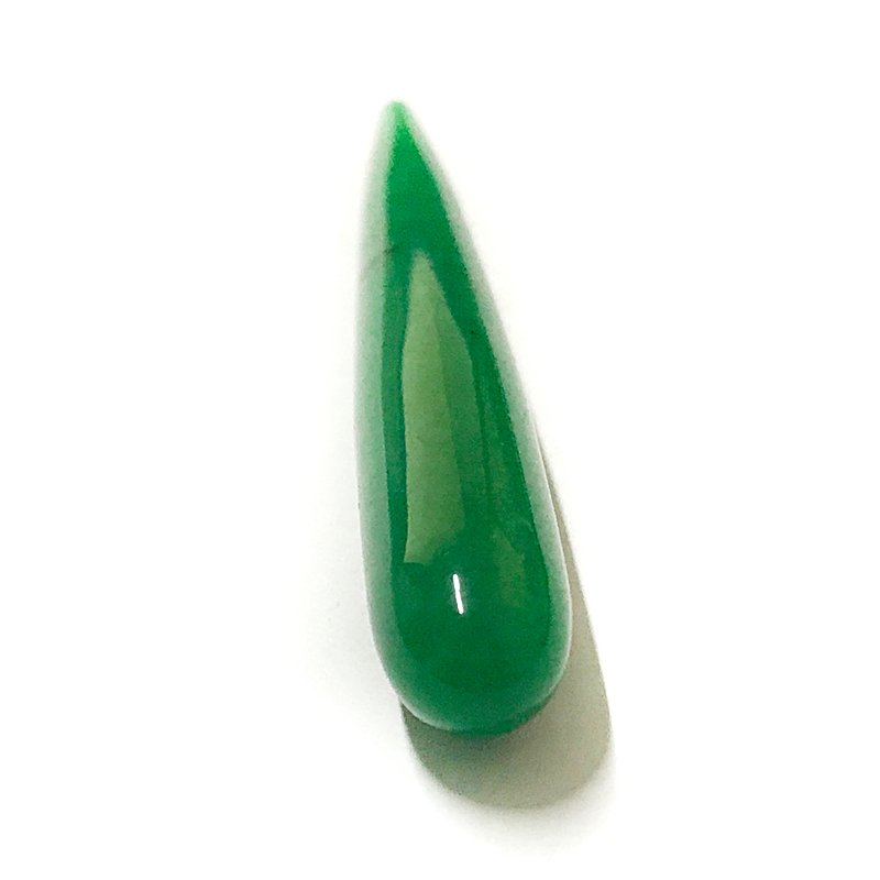 Green jade tear drops 60x8mm