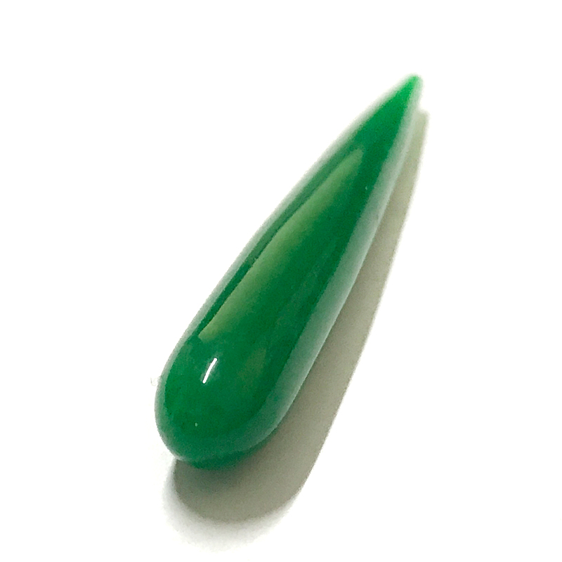 Green jade tear drops 60x8mm