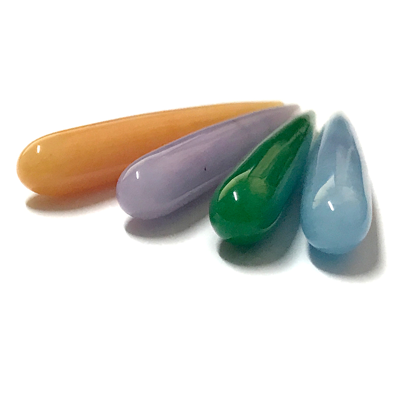 Dyed jade long teardrop