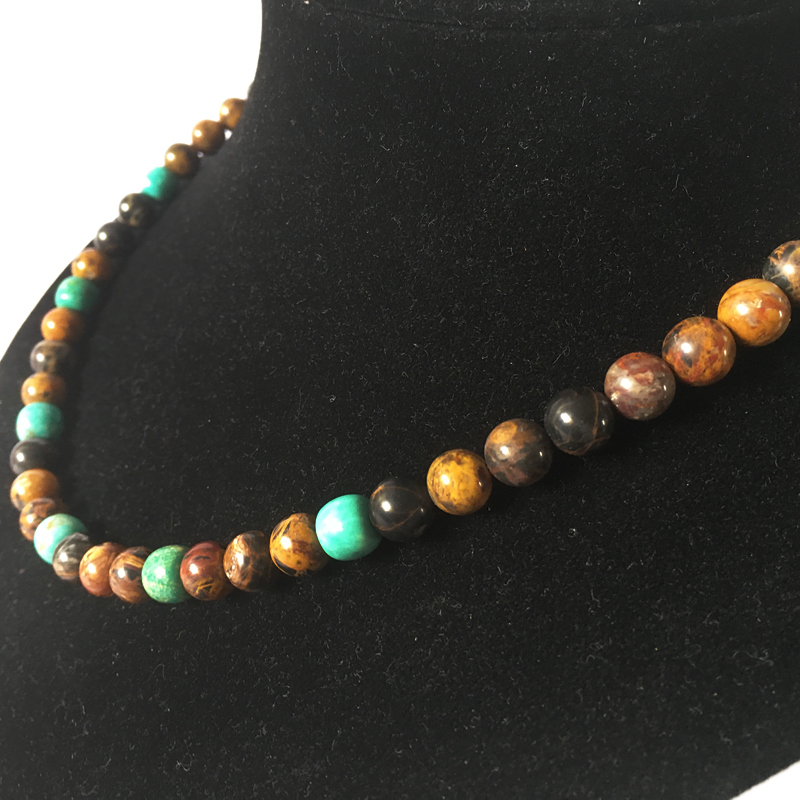 Tumbled stone beaded necklace wholesale