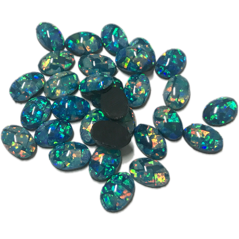 Bello opal loose stone,lab created synthetic opal oval cabochon 9x11mm