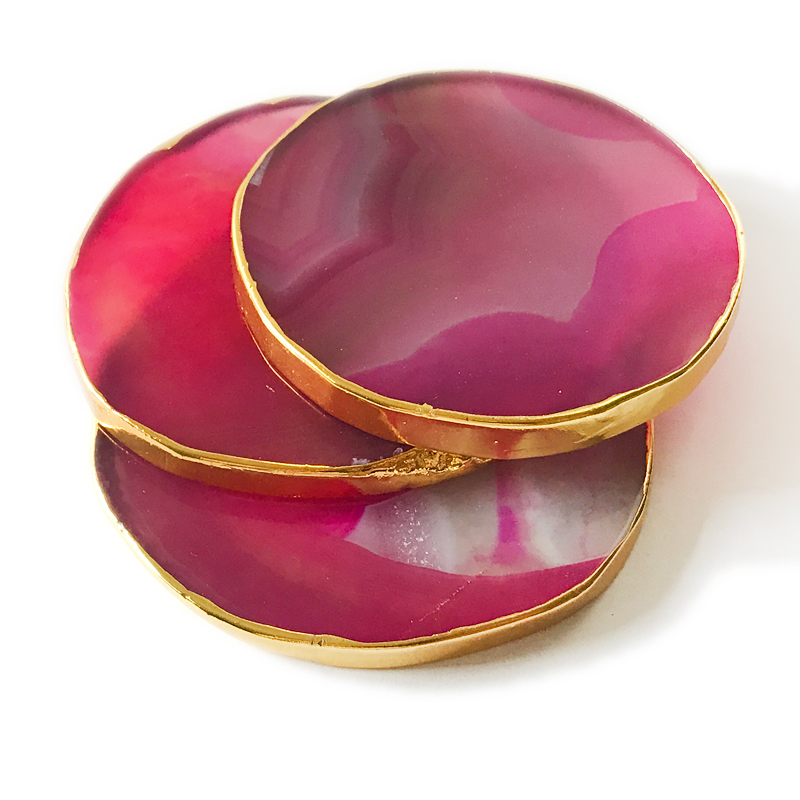 Gold rimmed authentic agate coasters,home decor housewarming gift Gold rimmed authentic agate coasters,home decor housewarming gift