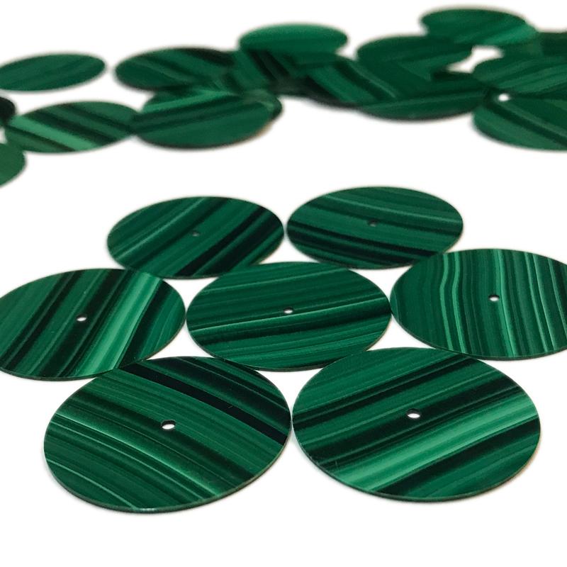 Natural malachite dials