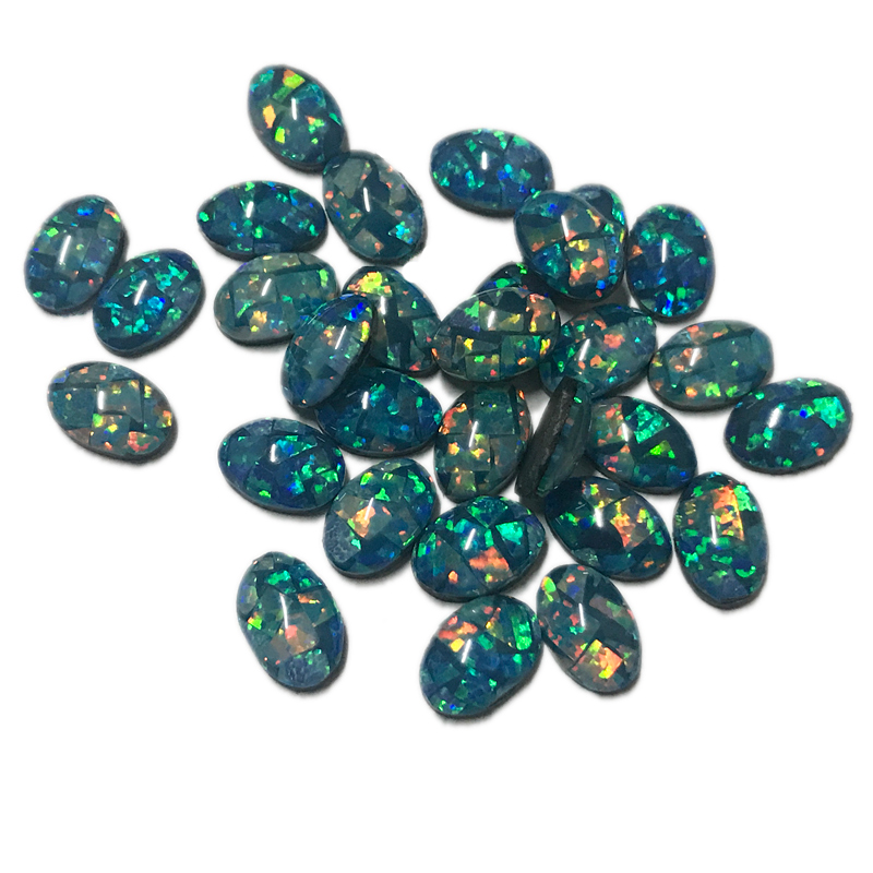 Bello opal loose stone,lab created synthetic opal oval cabochon 9x11mm