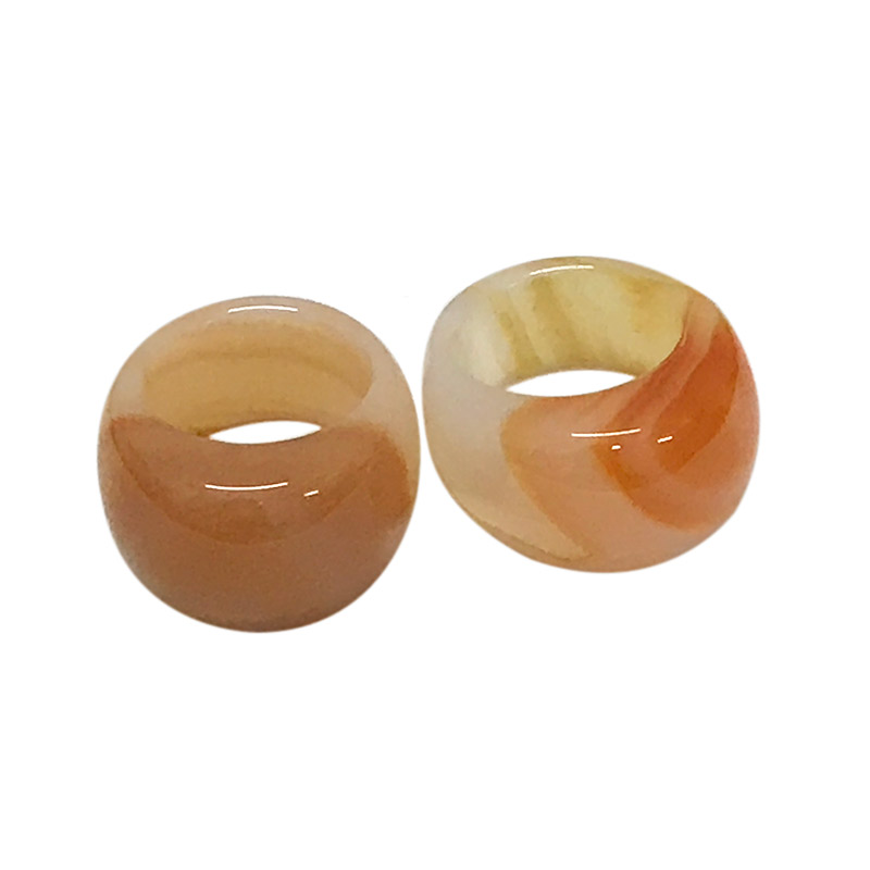 Colorful Solid Agate Rings