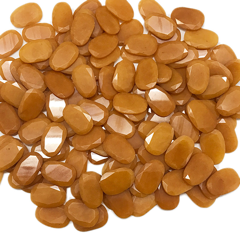 Orange gemstone faceted beads