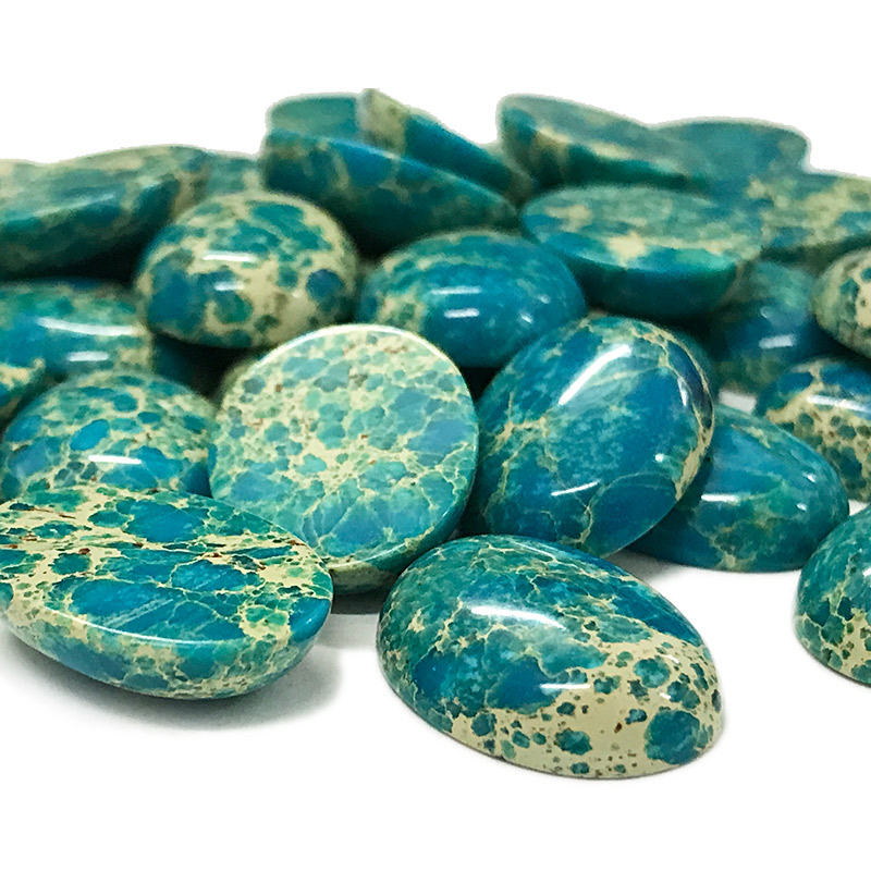 Stabilized turquoise cabochons