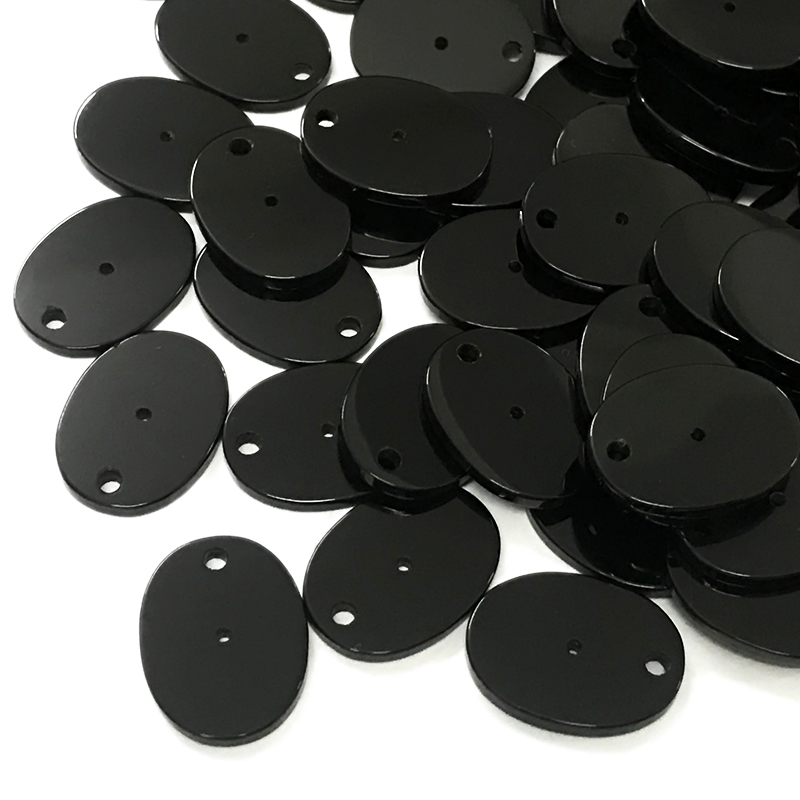 Customized black onyx flat ovals