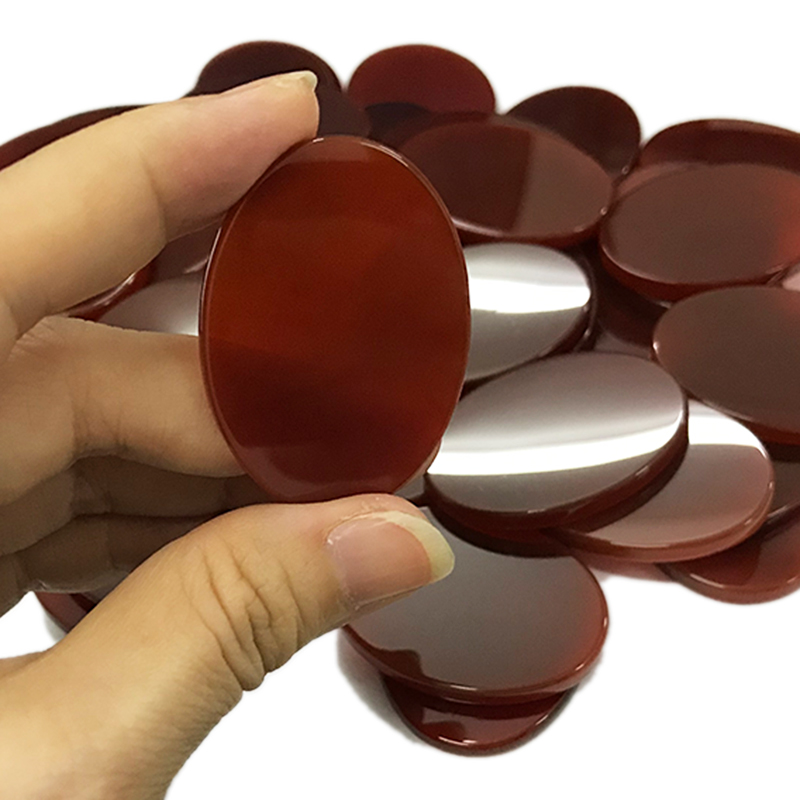 Red agate flat ovals