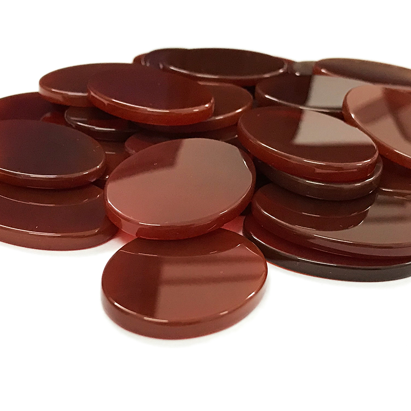 Red agate flat ovals