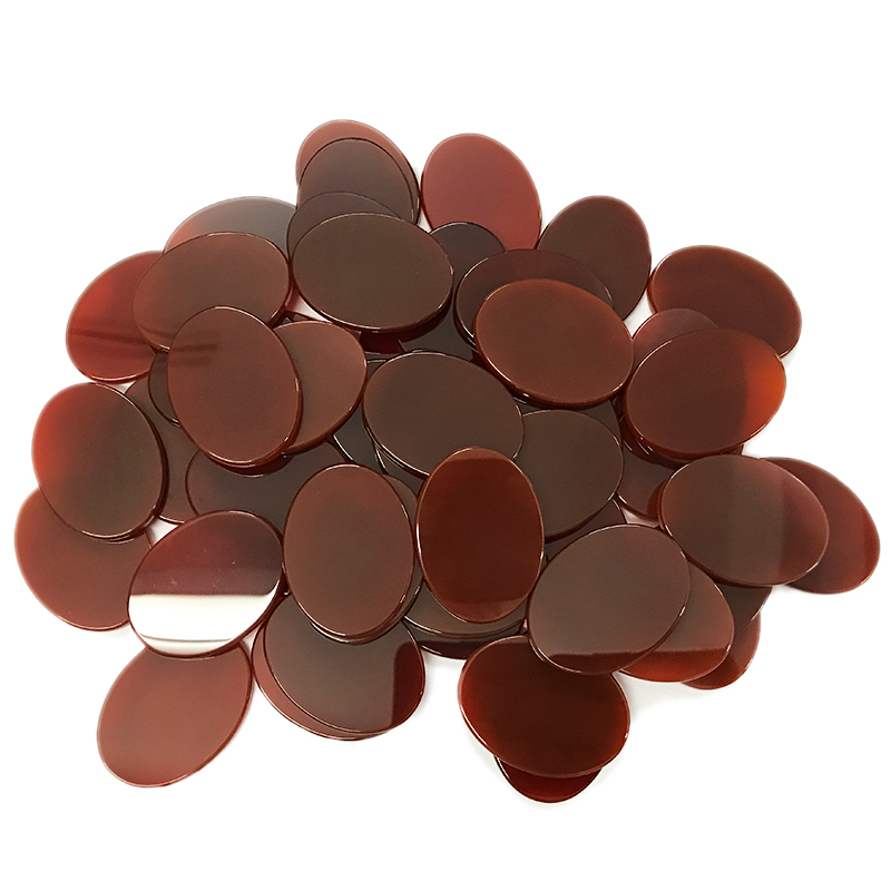 Red agate flat ovals