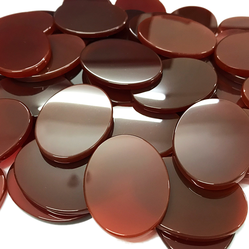 Red agate flat ovals