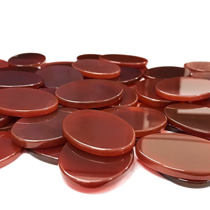 Red agate flat ovals