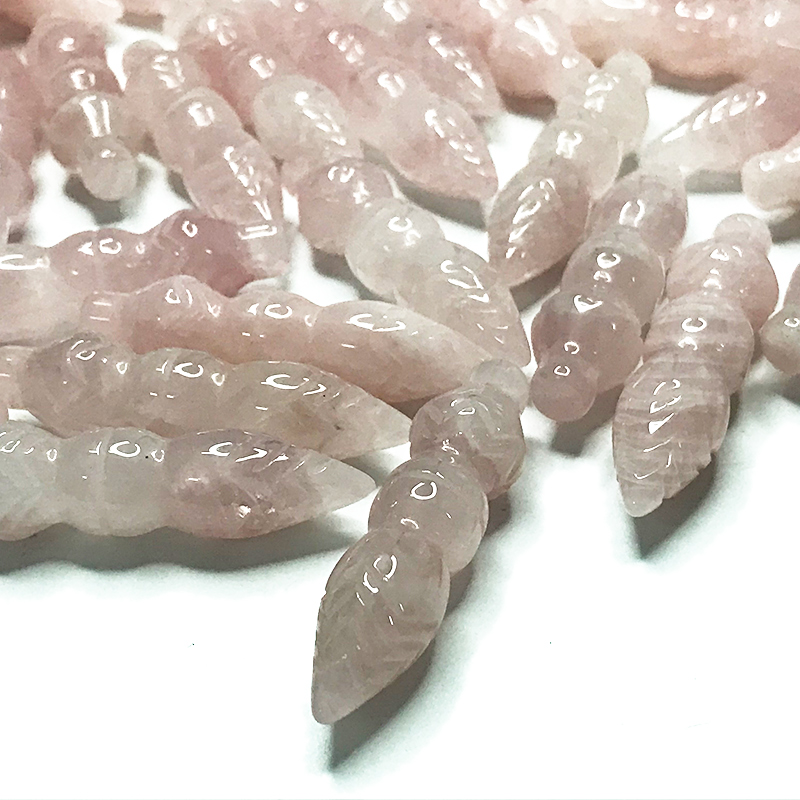 Carved Rose quartz pendants