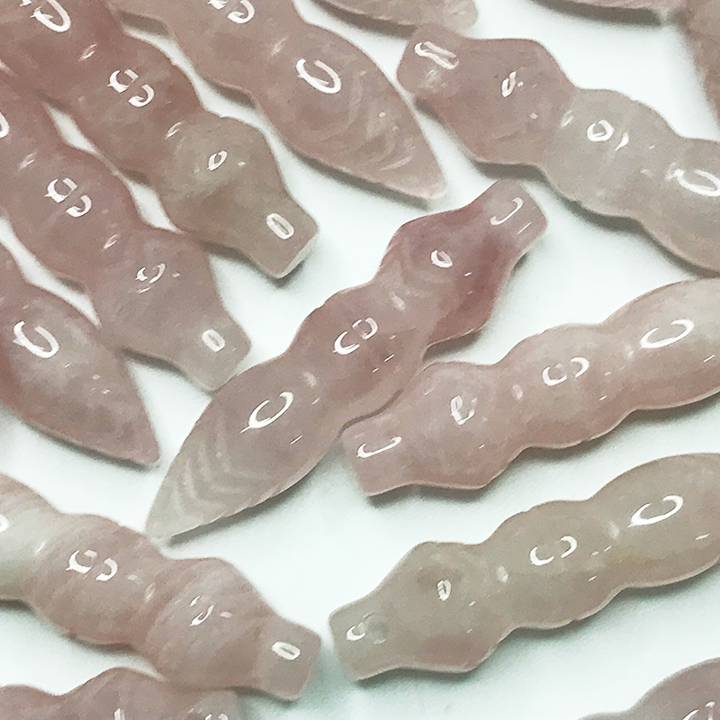 Carved Rose quartz pendants