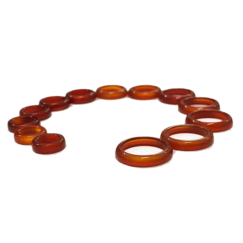 Wholesale red agate rings available in various sizes