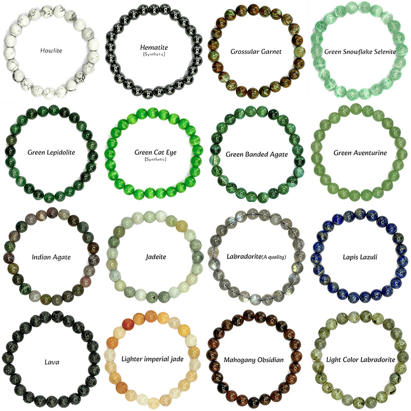 Stretch Beaded Bracelets 8mm natural stone bracelets